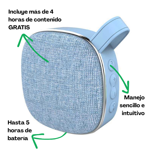 Altavoz con historias de la Biblia para niños