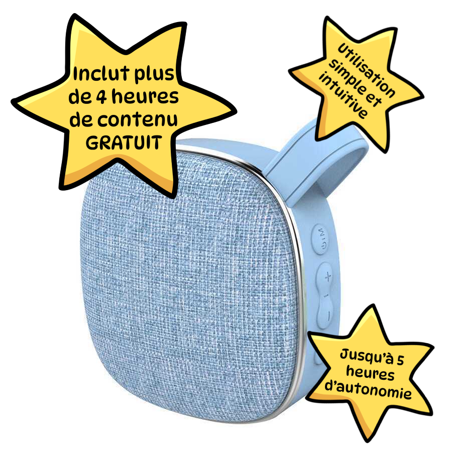 Haut-parleur biblique avec 4 heures de contenu gratuit
